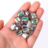 Ghost Light Thin Octagon Shape High Quality Glass Pointed Back Fancy Rhinestones WholesaleRhinestone